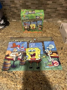 Mattel Spongebob Squarepants Sandy Swuidward Mr Krabs Musical Puzzle 24 Pieces - Picture 1 of 4