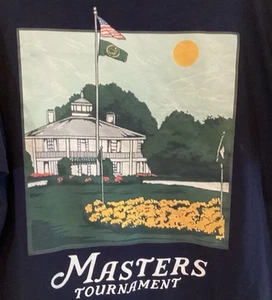 The Masters Tournament 2 Sided Graphic T Shirt Blue XL - Picture 1 of 4