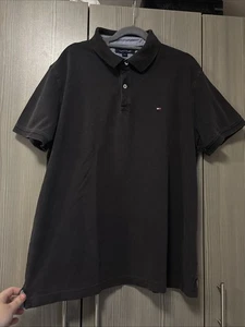 Tommy Hilfiger Mens Dark Grey Polo Shirt, Slim Fit Size XL - Picture 1 of 7