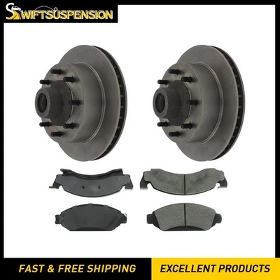 Juego de pastillas de freno de disco delanteras C-Tek rotor de freno de disco 3 piezas para Ford F-250 1973-1979 Foto 1 de 4