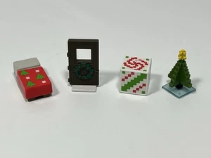 Minecraft Mini-Figuren Pack 1" Mojang Menge 4 Weihnachten Urlaub Festlich Biome - Bild 1 von 5
