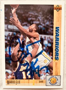 Mario Elie Autogramm signed Autogramm Warriors 1991-92 Upper Deck Rookie Card - Bild 1 von 1