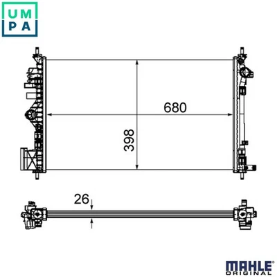 RADIATOR ENGINE COOLING CR 1100 000P FOR VAUXHALL INSIGNIA/Mk  SAAB  OPEL - Image 1 of 4