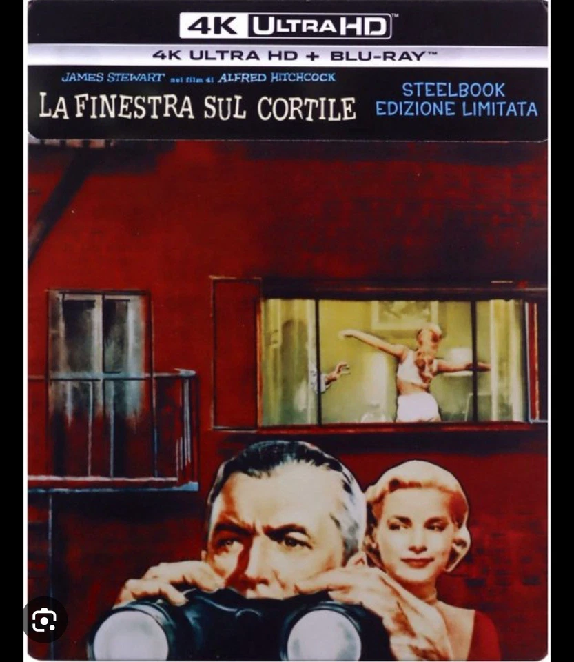 Rear Window 4K UHD Limited Edition Blu-Ray Steelbook Italian Cover - Image 1 of 1