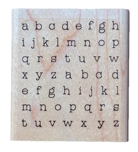 Lowercase ABC’s Alphabet Letters School Educational Language Wood Rubber Stamp - Picture 1 of 2