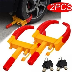 ⭐Heavy Duty 2PC Trailer Lock Wheel Clamp Universal Security Tire Lock Anti-Theft - Bild 1 von 7