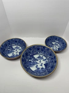 3-Piece Porcelain Japanese Bowl Set- From Qing dynasty. - Picture 1 of 7