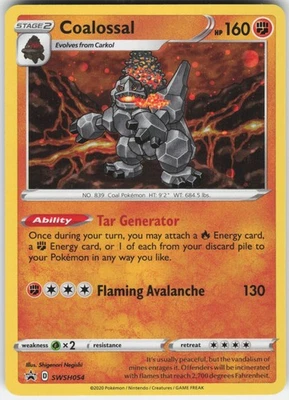 Coalossal - Promo SWSH: Sword & Shield Promo Cards SWSH054 LP-NM - Image 1 of 2