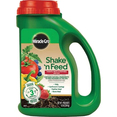 Shake 'n Feed Miracle-Gro 4,5 lb Alimentos vegetais de tomate, frutas e vegetais 3002610 - Imagem 1 de 4