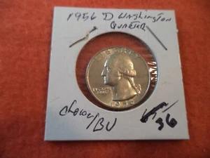 1956 D Washington Silber Viertel 25c Stempelglanz - Bild 1 von 2