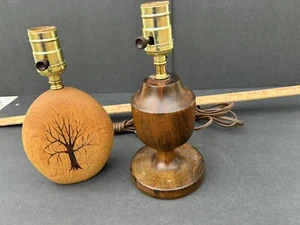 Lamps Table Top Wood - Picture 1 of 3