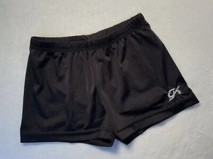GK Elite BAR SHORTS Turnanzug SCHWARZ Gymnastik NYLON SPANDEX Shortie Short GRÖSSE AM - Bild 1 von 6