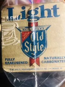 Heileman Old Style Lite beer coaster (Lot of 100 individual beer coasters). - Picture 1 of 16