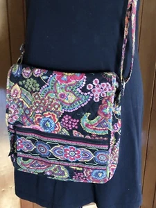 Vera Bradley Hipster Large Crossbody Bag Parisian Paisley 2015 *RETIRED* Pattern - Picture 1 of 11
