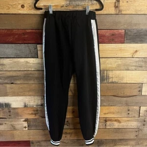 Zara Black Joggers With Metallic Side Stripe Size 13-14 - Picture 1 of 10