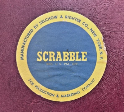 Vintage 1953 Scrabble Board Game Selchow & Righter Red Box Wood Tiles USA Made - Image 1 of 4