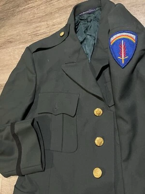 Chaqueta de vestir vintage militar artesano americano espada de la libertad parche 40 Foto 1 de 4