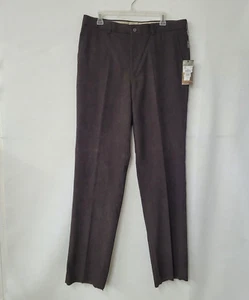 Linea Naturale Pant Men 35 Brown Lightweight Corduroy Dress Trouser Unhemmed New - Picture 1 of 12