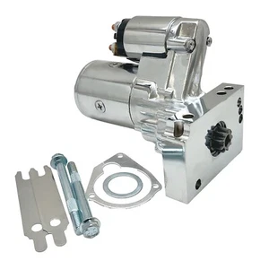 Chrome Chevy Mini Starter High Torque 2.4 HP 12V Tilton Style SB SBC BBC Chrome - Imagen 1 de 3