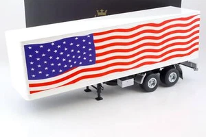 1:18 Road Kings Semi-Trailer Koffer Anhänger LKW Stars & Stripes white/ blue/ re - Bild 1 von 3
