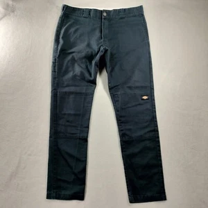 Pantalone da lavoro uomo Dickies skinny dritto doppio ginocchio blu kaki taglia 36x32 - Foto 1 di 6