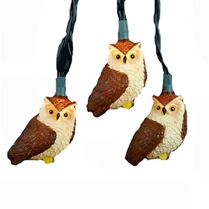 Kurt Adler 10-Light Brown Owl Light Set - Picture 1 of 1