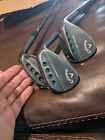 Right Callaway MD3 milled black wedge set.50,56,60