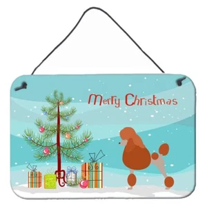 Caroline's Treasures BB8473DS812 Royal Poodle Christmas Wall or Door Hanging - Picture 1 of 1