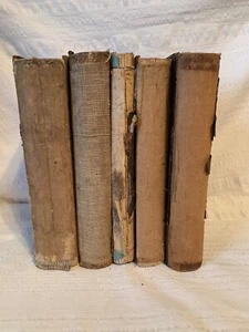 Lot of 5 Antique Vintage School Books History Latin Grammar Geometry 1888-1901 - Bild 1 von 20