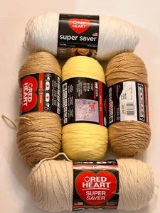Mixed Lot of 5 ~ Red Heart Super Saver ~ Medium ~ Multi ~ 198g ~ 7oz. - Picture 1 of 1