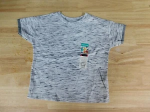 Garanimals Toddler Boy Short Sleeve Hangdown T-Shirt-White Hthr Space Dye-2T-NWT - Picture 1 of 3