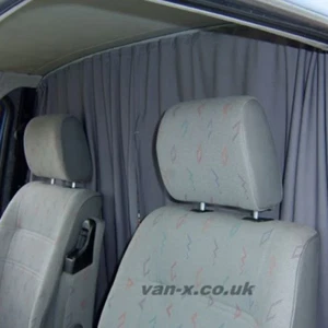 For Vauxhall Movano Campervan & Motorhome Cab Divider Curtain with Rail - Picture 1 of 19