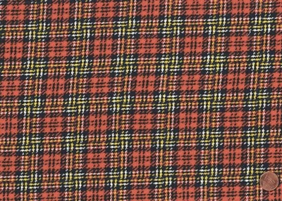RED BLACK YELLOW WOOL FABRIC for Apparel Rug Making Crafts, BTHY x 60" Wide - Image 1 of 2