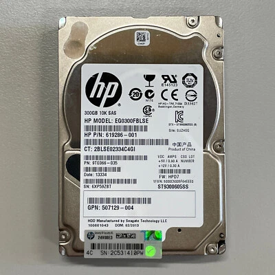 HP EG0300FBLSE 300GB 2.5" SAS HDD 6.0Gbps 10K RPM 64MB Cache Drive 619286-001 - Image 1 of 4