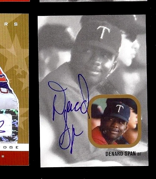 DENARD SPAN Minnesota Twins / Seattle Mariners 2002 GOLD #'d AUTOGRAPH RC xx/100 - Image 1 of 1