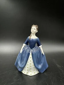 Royal Doulton Porzellan Figur Debbie blaues Kleid HN 2385 1968 6" - Bild 1 von 12
