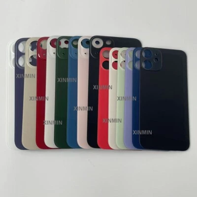 1pc Back Glass Cover Replacement Big Camera Hole for ip 12 13 14 Pro Max w/Logo - Image 1 of 2