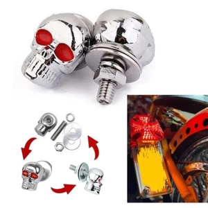 Motorcycle Modified License Plate Screw Ghost Head Decoration Screw - Picture 1 of 5