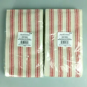 Hearth and Hand 28-count Americana Red Stripe Guest Towel Paper Napkins - Picture 1 of 8