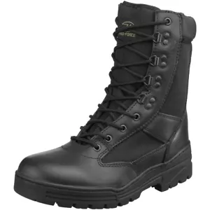 Highlander Alpha Boots Mens Tactical Leather Army Military Hiking Footwear Black - Picture 1 of 8