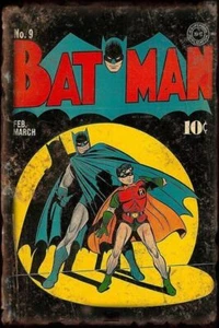 Modellismo - Collezione - Targa Metallo DC Batman e Robin Comics - 20x30 - Foto 1 di 1