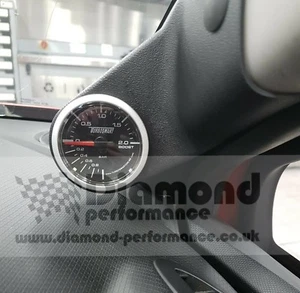 PILAR POD (ajuste calibre 52 mm) para Renault CLIO Mk4 (2013-2016), O/S, TEXTURA NEGRA - Imagen 1 de 4