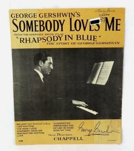 George Gershwin SOMEBODY LOVES ME 1924 Sheet Music printed ENGLAND Piano Voice - Picture 1 of 6
