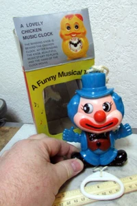 vintage Funny Musical Clown toy wall hanger, pull string & plays a tune & moves - Picture 1 of 6
