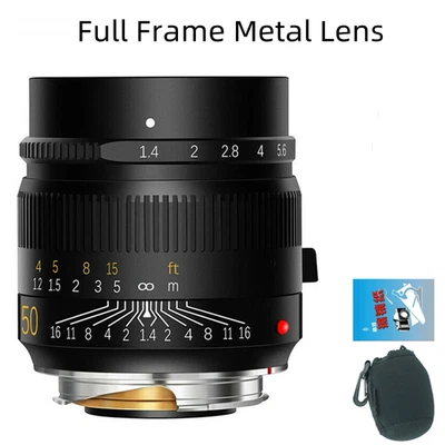 TTArtisan 50mm F1.4 Full Frame Large Aperture Manual Lens For Leica M M10 Camera - Image 1 of 4
