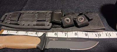 NAVAJA GERBER PORTLAND USA 0871015B2 HOJA FIJA MANGO COMPLETO DE GOMA ESPIGA CON FUNDA Foto 1 de 4