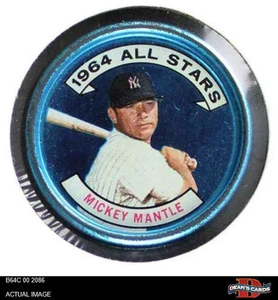 1964 Topps Coins #131 Mickey Mantle All-Star RH Yankees HOF VARIATION 4 - VG/EX - Picture 1 of 2