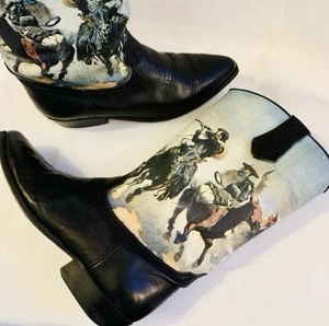 Westernstiefel Damen 9 Vintage Seychellen Cowboy bemalt - Bild 1 von 13