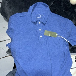 Mutual Weave Polo Shirt Adult Large L Blue Cotton Golf Casual Rugby Mens - Picture 1 of 3