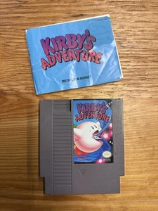 Vintage Kirby's Adventure Nintendo NES Game Cartridge Manual Japan Authentic Tes - Picture 1 of 6